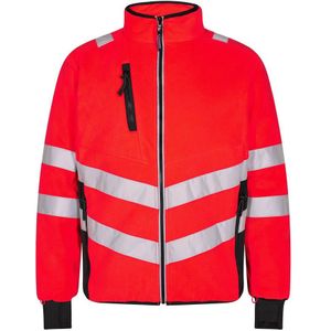 F. Engel 1192 Safety Fleece Jacket Red/Black