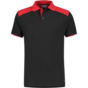 Santino Tivoli Poloshirt Black / Red maat XXL