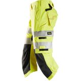 Snickers 6161 ProtecWork Pirate Werkbroek klasse 2 High-Vis Geel maat 064