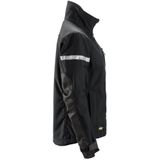 Snickers 1207 AllroundWork Dames Soft Shell Jack Zwart maat XXL