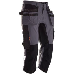 Jobman 2195 Stretch Long Shorts Donker grijs/Zwart