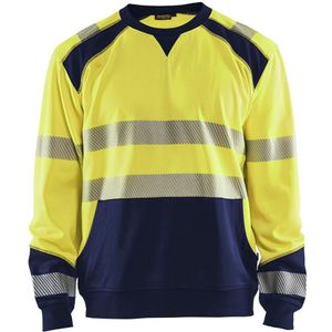Blåkläder 3541-2528 Sweatshirt High Vis Geel/Marineblauw