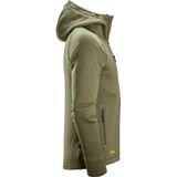 Snickers - 8026 - Polartec® Power Stretch® Hoodie - Khakigroen - Volledige Rits