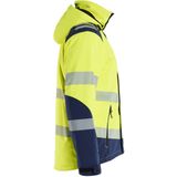 Blåkläder 4400-2513 High Vis Lichtgewicht Softshell Winterjas High Vis Geel/Marineblauw maat 4XL