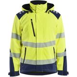 Blåkläder 4400-2513 High Vis Lichtgewicht Softshell Winterjas High Vis Geel/Marineblauw maat 4XL