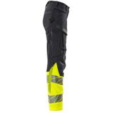 Mascot Accelerate Safe Broek met kniezakken 19178-511 - donkermarine/hi-vis geel