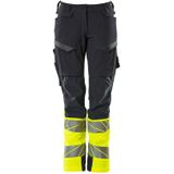 Mascot Accelerate Safe Broek met kniezakken 19178-511 - donkermarine/hi-vis geel