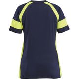 Blåkläder 3524-1030 Dames T-shirt Visible Marine/High Vis Geel
