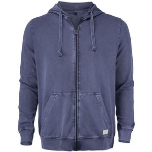 Cutter & Buck Thorp Denim Hood Full Zip Heren Blauw