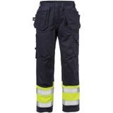 Fristads Flame high vis werkbroek klasse 1 2586 FLAM Hi-Vis geel/marineblauw maat C44