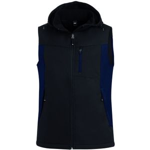 FHB Justus Softshell-Gilet Marineblauw-Zwart maat XS