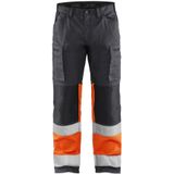 Blåkläder 1551-1811 Werkbroek met stretch High Vis Medium Grijs/ High Vis Oranje maat C48