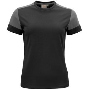 Printer T-Shirt Prime Lady Dames Zwart/Staalgrijs maat L