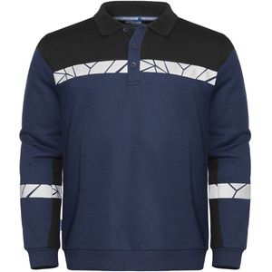 Projob 7100 Polosweater Heren Marine/Zwart maat 4XL