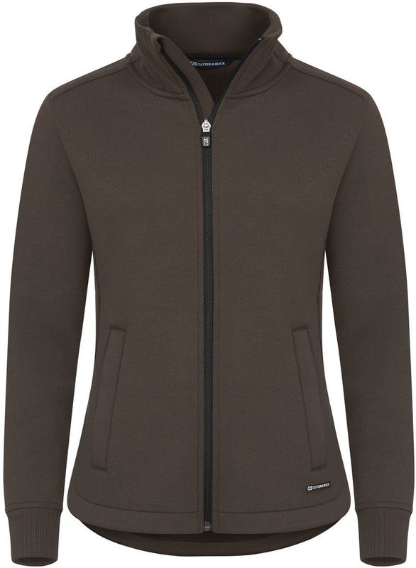 Cutter & Buck Pemberton Cardigan Full Zip Dames Donker Mokka maat XS