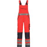 Dassy - Malmedy - Hogezichtbaarheidsbretelbroek - Fluorood/Cementgrijs - Maat 46