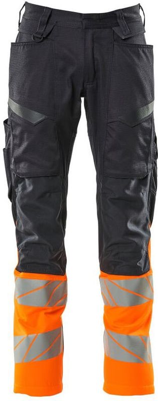 Mascot Accelerate Safe Broek met kniezakken 19679-236 - donkermarine/hi-vis oranje