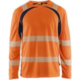 Blåkläder 3599-1013 T-shirt lange mouwen High Vis High Vis Oranje/Marineblauw maat 4XL