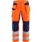 Blåkläder 7163-1811 Dames werkbroek High Vis met stretch High Vis Oranje/Marineblauw maat C34