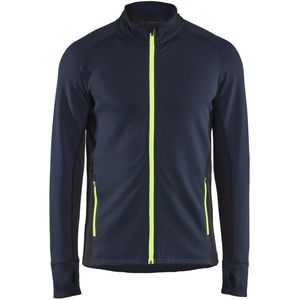 Blåkläder 4735-2539 STRIKER Fleecejack Donker marineblauw/High vis geel maat 4XL