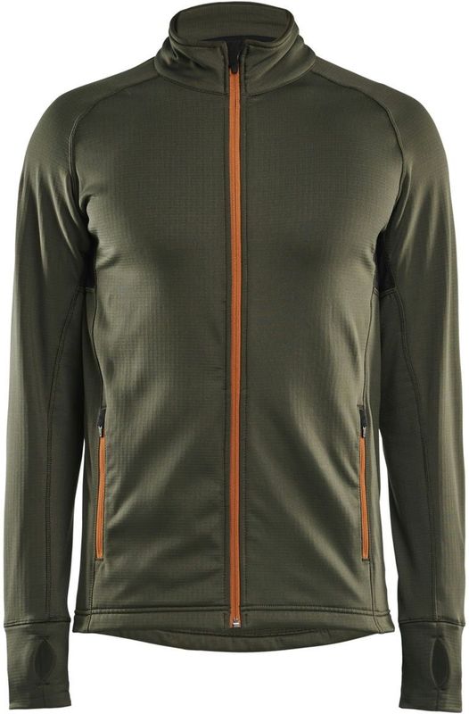 Blåkläder 4735-2539 Fleecejack Woudgroen/Roest maat XXXL