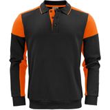 Printer Polosweater Prime Zwart/Oranje