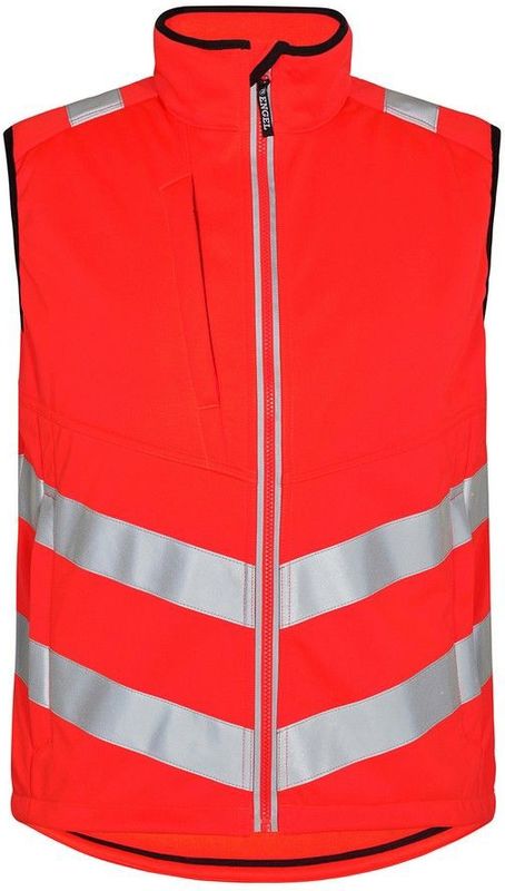 F. Engel 5156 Safety Softshell Vest Red maat L