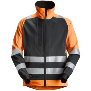 Snickers 1539 AllroundWork High-Vis Ongevoerd Jack met rits KL 2 High-Vis Oranje/Zwart