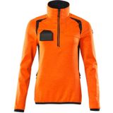 Mascot 19353-316 Dames Fleecetrui met korte rits Hi-Vis Oranje/Donkermarine