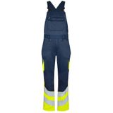 F. Engel 3547 Safety Light Bib Overall Repreve Blue Ink/Yellow