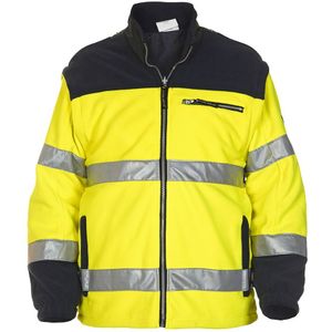 Hydrowear Feldkirchen Fleecejack Geel/Marineblauw maat S