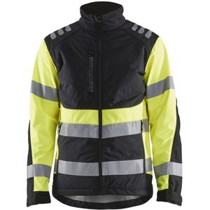 Blåkläder 4497-2513 Softshell jack High Vis Zwart/High Vis Geel maat M