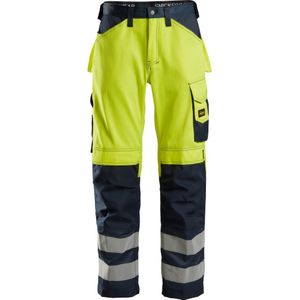 Snickers 3333 High-Vis Werkbroek Klasse 2 High-Vis Geel/Marineblauw maat 044