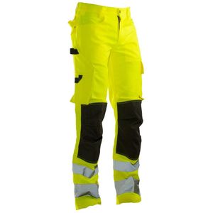 Jobman 2378 Hi-Vis Service Trousers Geel/Zwart maat D112