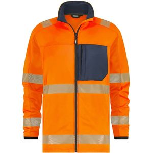 Dassy Camden Hogezichtbaarheids midlayer jacket Fluo-Oranje/Marineblauw