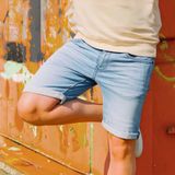 247Jeans Palm Slim Short SH06 Bleached Denim Used Men Slim Fit 42-11