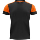 Printer T-Shirt Prime Heren Zwart/Oranje