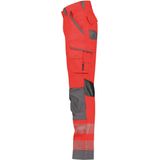 Dassy Odessa Zomer hogezichtbaarheidsbroek met kniezakken Fluorood/Cementgrijs maat 42