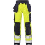 Fristads Flame high vis werkbroek dames klasse 2 2589 FLAM Hi-Vis geel/marineblauw maat 50