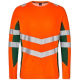 F. Engel 9545 Safety T-Shirt LS Orange/Green