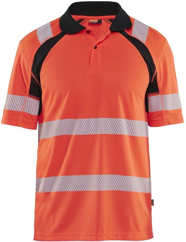 Blåkläder 3595-1013 UV-Poloshirt High Vis High Vis Rood/Zwart maat XXXL