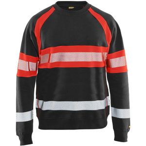 Blåkläder 3359-1158 Sweater High Vis Zwart/Fluor Rood
