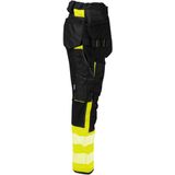 Projob 6543 Dames Signalisatie Stretchbroek En Iso 20471 Klasse 1 Dames Geel/Zwart maat C34
