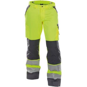 Dassy Buffalo Hogezichtbaarheidsbroek met kniezakken Fluogeel/Cementgrijs 245gr