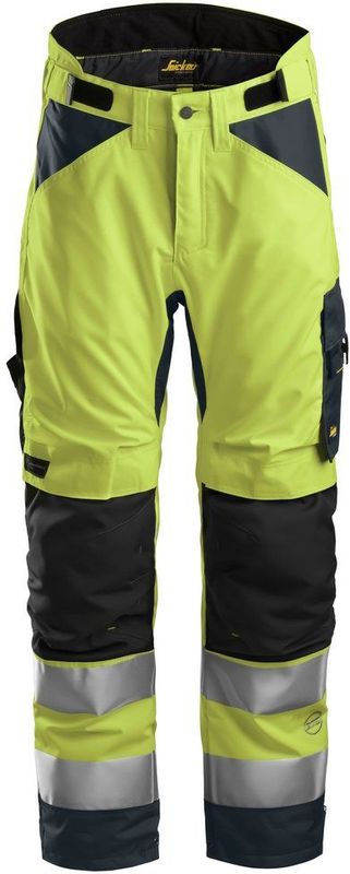 Snickers - 6639 AllroundWork - Isolerende Werkbroek - High-Vis Geel/Staalgrijs - Klasse 2
