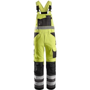 Snickers 0113 High Visibility Bib & Brace Klasse 2 High-Vis Geel/Zwart