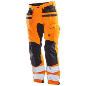 Jobman 2240 Hi-Vis Stretch Trousers Hp Oranje/Zwart maat D104