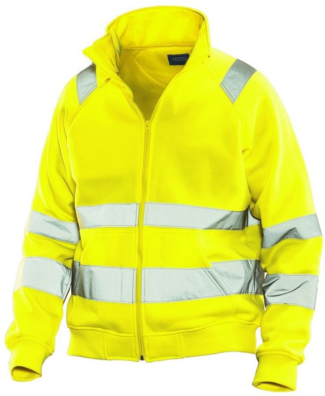 Jobman 5172 Hi-Visweatshirt Jacket Geel maat M