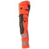 Mascot 19031-711 Broek met spijkerzakken Hi-Vis Rood/Donkerantraciet