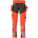 Mascot 19031-711 Broek met spijkerzakken Hi-Vis Rood/Donkerantraciet